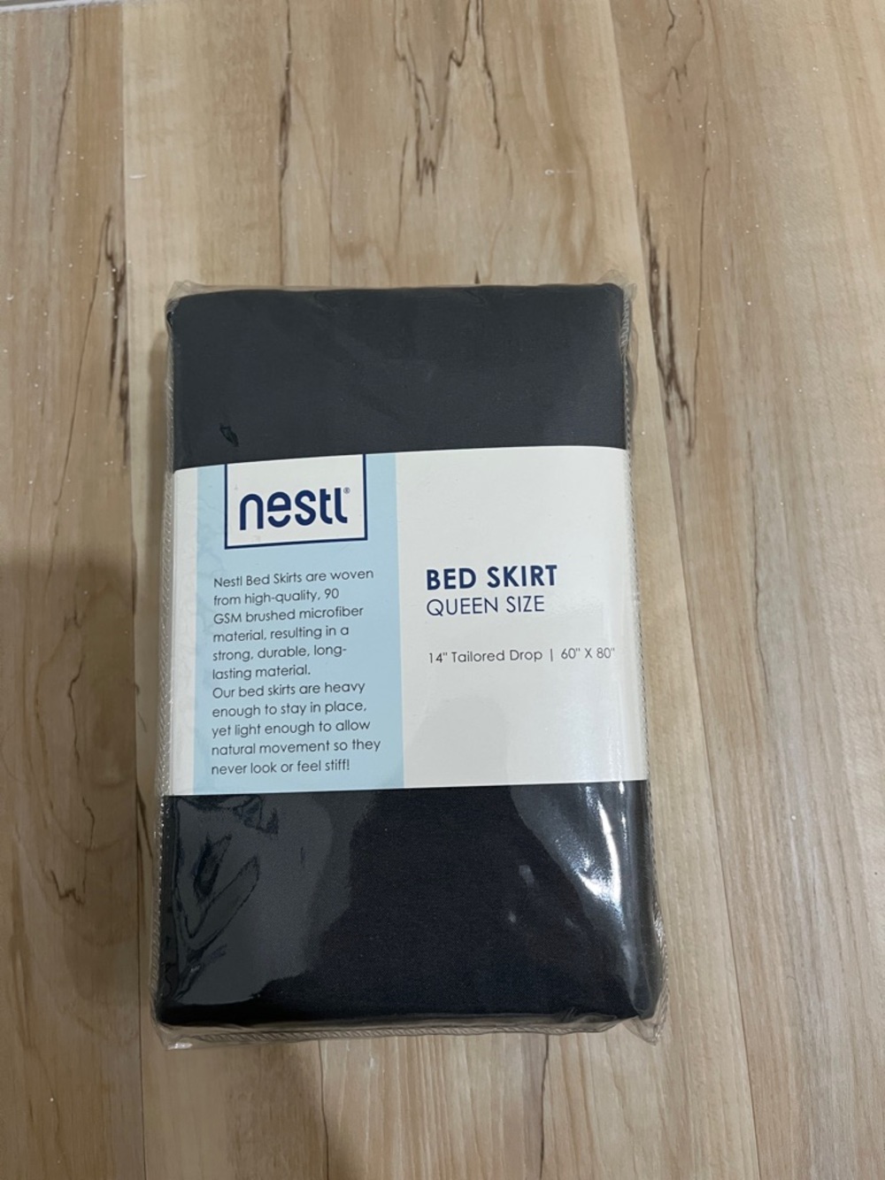 Brand New Nestl Queen Size Bed Skirt Grey 100% Polyester Bushes Microfibre